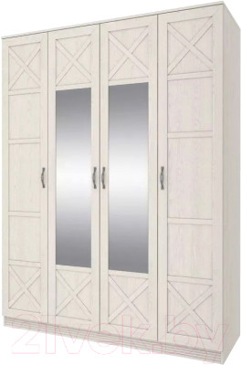 Шкаф Stolline Лозанна 4-х дверный с зеркалом / СТЛ.223.01 (дуб белый) - фото 1 - id-p225898438