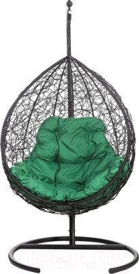 Кресло подвесное BiGarden Tropica Black (зеленая подушка) - фото 1 - id-p225848294