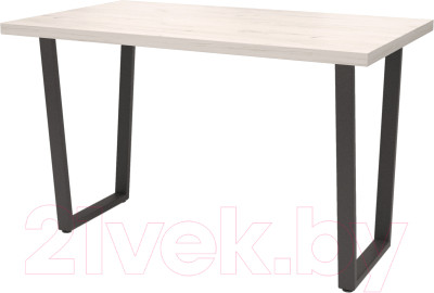 Обеденный стол Millwood Лофт Уэльс Л 130x80x75 (дуб белый Craft/металл черный) - фото 1 - id-p225845370
