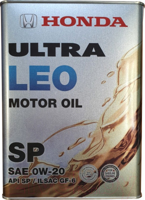 Моторное масло Honda Ultra Leo 0W20 SP / 0822799974 (4л) - фото 1 - id-p225860435