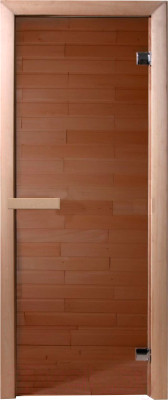 Стеклянная дверь для бани/сауны Doorwood 190х70 (бронза, коробка хвоя) - фото 1 - id-p225890244