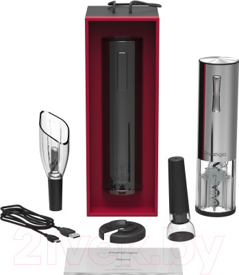 Электроштопор Prestigio Nemi Smart Wine Opener / PWO103SL (серебристый) - фото 1 - id-p225885857