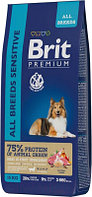 Сухой корм для собак Brit Premium Dog Sensitive с ягненком и индейкой / 5050055 (15кг)