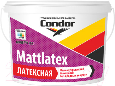 Краска CONDOR ВД Mattlatex (15кг, белый) - фото 1 - id-p225873553