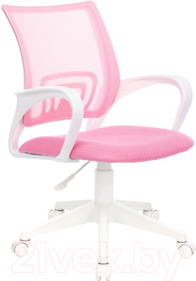 Кресло офисное Бюрократ CH-W 695NLT (розовый TW-06A TW-13A сетка/ткань крестовина/пластик белый) - фото 1 - id-p225854375