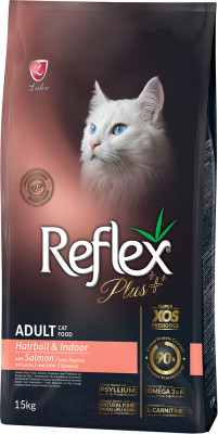 Сухой корм для кошек Reflex Plus Hairball с лососем и курицей (15кг) - фото 1 - id-p225856369