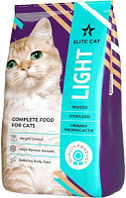 Сухой корм для кошек ELITE CAT Light для стерилизованных кошек профилактика МКБ (12кг)
