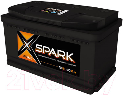 Автомобильный аккумулятор SPARK 750A (EN) R+ / SPA90-3-R (90 А/ч) - фото 1 - id-p225854386