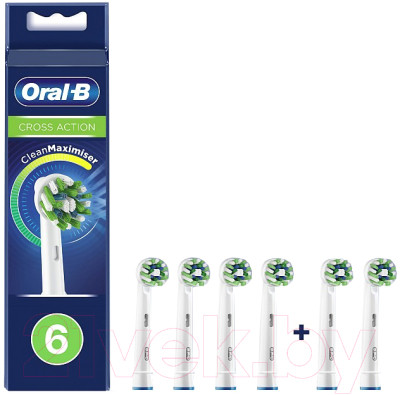 Набор насадок для зубной щетки Oral-B CrossAction CleanMaxim ЕВ50RB (6шт) - фото 1 - id-p225881535