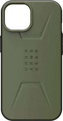 Чехол-накладка UAG Civilian с MagSafe для iPhone 13/14 (оливковый) - фото 1 - id-p225861523