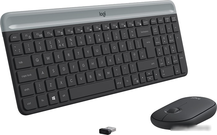 Клавиатура + мышь Logitech MK470 Slim Wireless Combo - фото 2 - id-p225885309