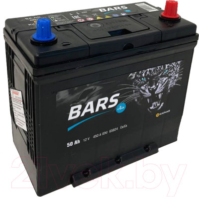 Автомобильный аккумулятор BARS Asia 50 JR тонкие клеммы с бортом / 045 143 01 0 L (50 А/ч) - фото 1 - id-p225890293