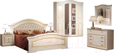 Комплект мебели для спальни ФорестДекоГрупп Любава-4 (жемчуг) - фото 1 - id-p225837307
