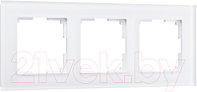 Рамка для выключателя Werkel W0031105 / a051286 (белый матовый/стекло)