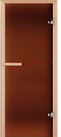 Стеклянная дверь для бани/сауны Doorwood Бронза Матовая 190x70.6 (коробка хвоя)