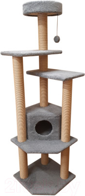Комплекс для кошек Cat House Торнадо джут (серый) - фото 1 - id-p225850455
