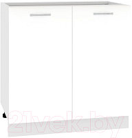 Шкаф-стол кухонный Кортекс-мебель Корнелия Лира НШ80р без столешницы (белый)