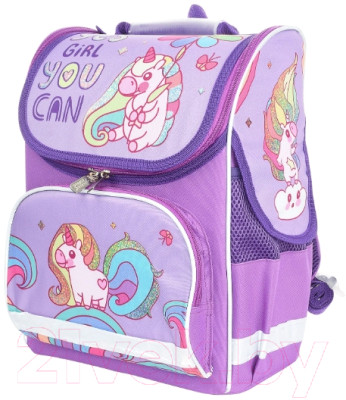 Школьный рюкзак Schoolformat Basic Fairytale Unicorn РЮКЖК-СКЕ (сиреневый) - фото 1 - id-p225865638