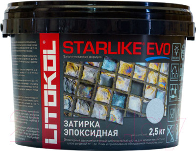 Фуга Litokol Эпоксидная Starlike Evo S.310 (2.5кг, серо-голубой) - фото 1 - id-p225867660