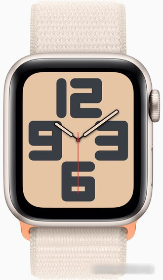 Умные часы Apple Watch SE 2 40 мм (алюминиевый корпус, звездный свет/звездный свет, нейлоновый ремешок) - фото 2 - id-p225885325