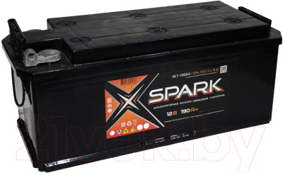 Автомобильный аккумулятор SPARK 1150A (EN) R+ болт / SPA190-3-L-B-o (190 А/ч) - фото 1 - id-p225846484