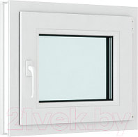 Окно ПВХ Rehau Roto NX Одностворчатое Поворотно-откидное правое 3 стекла (900x900x70)
