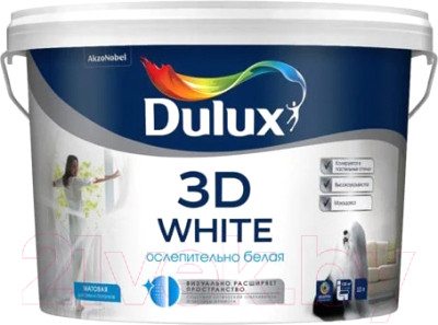 Краска Dulux 3D (9л, белый матовый) - фото 1 - id-p225861622