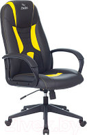 Кресло геймерское Бюрократ Zombie Viking-8 (экокожа черный/желтый)
