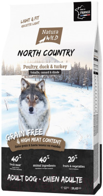 Сухой корм для собак Natura Wild Dog North Country с птицей контроль веса / 795028 (12кг) - фото 1 - id-p225854497