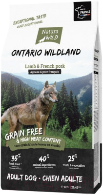 Сухой корм для собак Natura Wild Dog Ontario Wildland с ягненком и французской свининой / 795042 (12кг) - фото 1 - id-p225853542