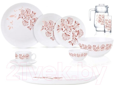 Набор столовой посуды Luminarc Diwali Frescura Pink Q7907 (46пр) - фото 1 - id-p225856513