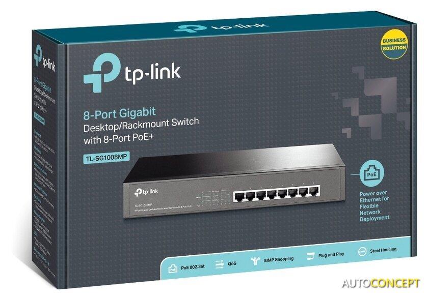 Неуправляемый коммутатор TP-Link TL-SG1008MP - фото 4 - id-p225901788