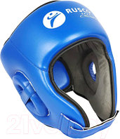 Боксерский шлем RuscoSport С усилением (L, синий)
