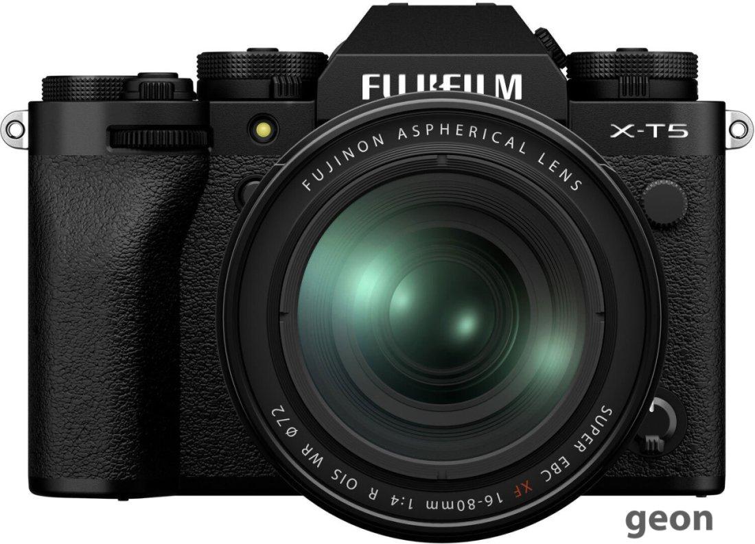 Беззеркальный фотоаппарат Fujifilm X-T5 Kit 16-80mm (черный) - фото 1 - id-p225902233