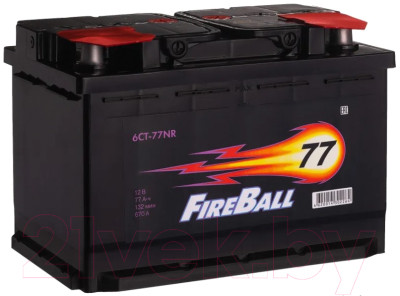 Автомобильный аккумулятор FireBall 6СТ-77 N прямая 1 L 670А (77 А/ч) - фото 1 - id-p225890535