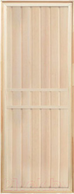 Деревянная дверь для бани Везувий 190x70 (глухая липа, коробка хвоя) - фото 1 - id-p225891856