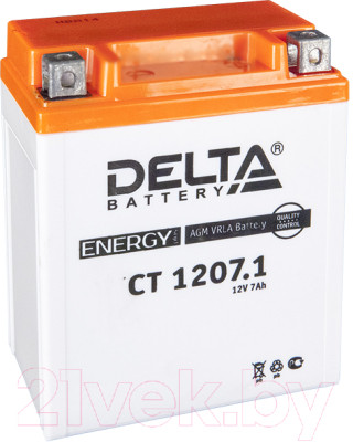 Мотоаккумулятор DELTA AGM СТ 1207.1 / YTX7L-BS (7 А/ч) - фото 1 - id-p225893045
