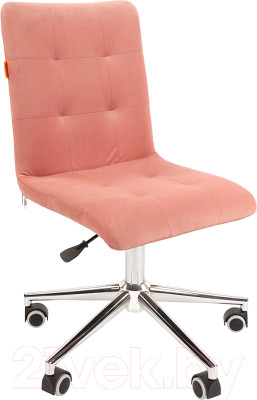 Кресло офисное Chairman 030 (ткань T-26 розовый/хром) - фото 1 - id-p225853589