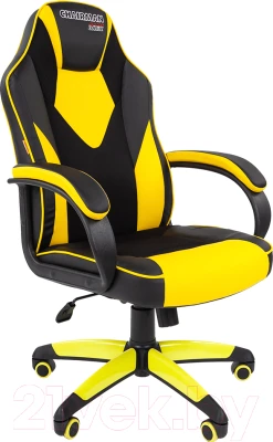 Кресло геймерское Chairman Game 17 (экопремиум, черный/желтый) - фото 1 - id-p225848531