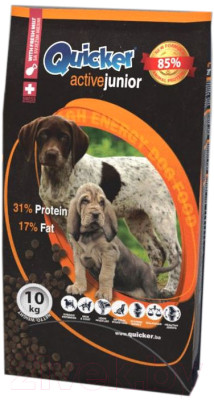 Сухой корм для собак Quicker Premium Junior Active (10кг) - фото 1 - id-p225879696