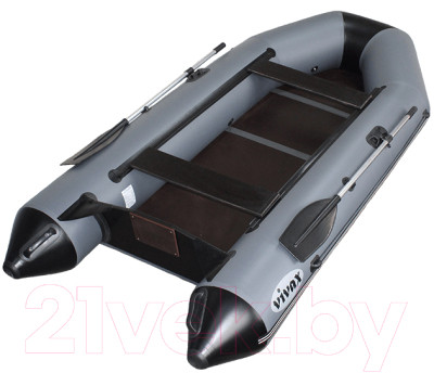 Надувная лодка Vivax Т330 с полом-книгой (без киля, серый/черный) - фото 1 - id-p225838529