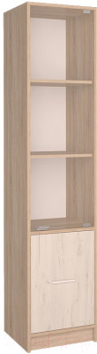 Шкаф-пенал с витриной Интерлиния СК-024 (дуб сонома/дуб белый) - фото 1 - id-p225898680