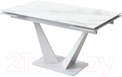 Обеденный стол M-City Ниагара 140 / 480M04462 (белый мрамор/белый) - фото 1 - id-p225895282