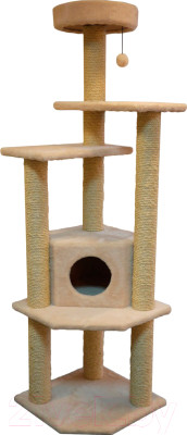 Комплекс для кошек Cat House Торнадо сизаль (бежевый) - фото 1 - id-p225847572