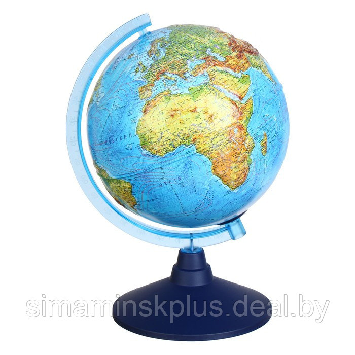 Глобус физико-политический рельефный «Классик Евро», диаметр 210 мм, с подсветкой от батареек - фото 1 - id-p225902325