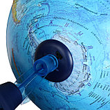 Глобус физико-политический рельефный «Классик Евро», диаметр 210 мм, с подсветкой от батареек, фото 4