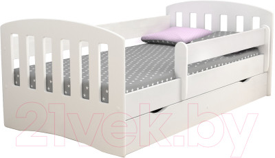 Кровать-тахта детская Мебель детям Классика 80x140 К-80 (белый) - фото 1 - id-p225849609