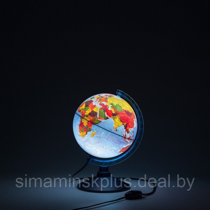 Глобус физико-политический "Глобен", интерактивный, диаметр 210 мм, с подсветкой, с очками - фото 2 - id-p225902330