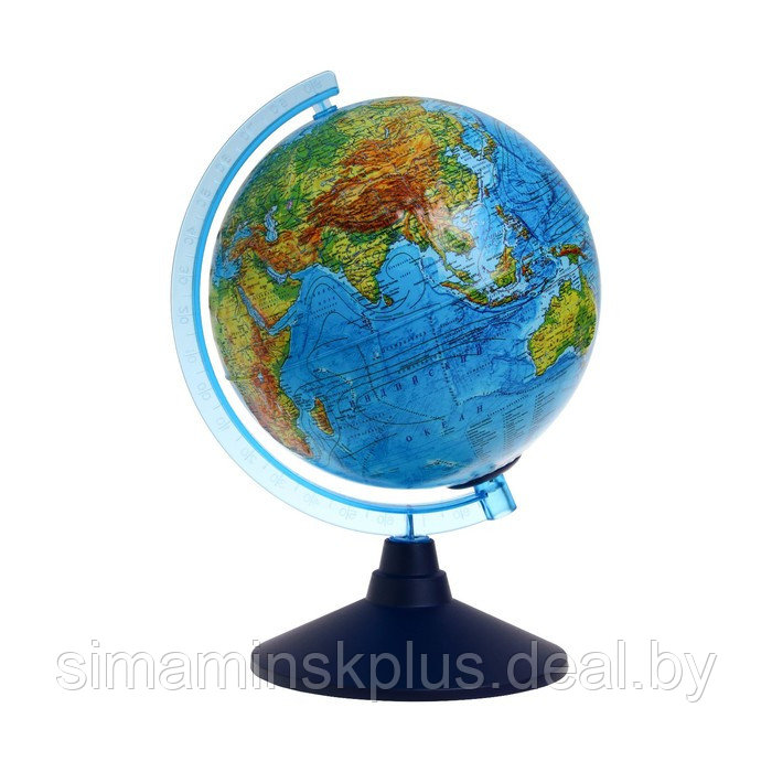 Глобус физико-политический "Глобен", интерактивный, рельефный, диаметр 210 мм, с подсветкой от батареек, с - фото 1 - id-p225902343