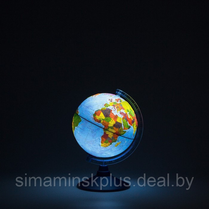 Глобус физико-политический "Глобен", интерактивный, рельефный, диаметр 210 мм, с подсветкой от батареек, с - фото 2 - id-p225902343